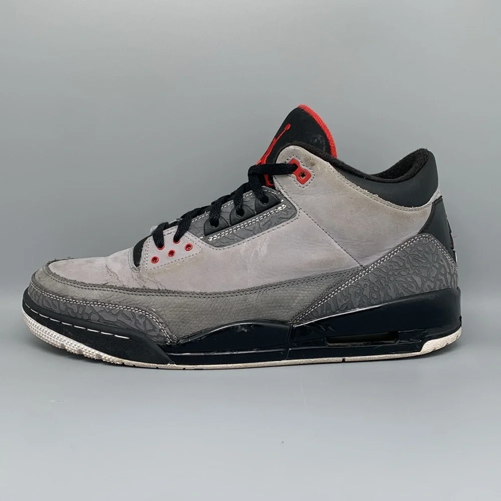 Jordan 3 Retro Stealth Cool Grey Basketball Shoes 136064-003 Men's Sz 13‎
